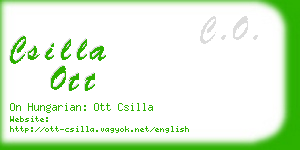 csilla ott business card